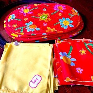 Audrey New Vintage Placemats & Napkins- Reversible